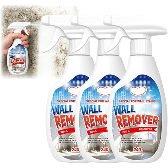 Highly Effective Removal Spray,Fiell Wall Remover,Wall Stain Remover For Painted Walls,WallCleaning Spray,Multi-Surface Cleaning Solution,Dirt, Dust And Stain Remover(3 pcs)