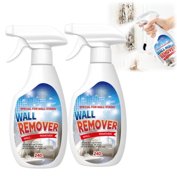 Highly Effective Removal Spray, Wall Cleaner for Painted Walls, Multi-Surface Cleaning Solution, Dust and Stain Remover for Wood, Tile, Fabric, Bathrooms, Kitchens(2pc)
