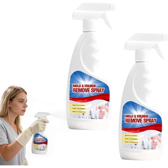 Highly Effective Removal Spray,Wall Cleaner Spray-Bathroom Foam Cleaner for Shower,Wall,Ceiling,Wood,Kitchens, Tile, Killer, 2 bottle