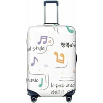 Highly Elastic Spandex Suitcase Cover Luggage Cover Protector Small Fits 18 to 21 Inch K-pop Music Theme Prints