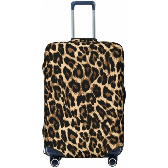 Highly Elastic Spandex Suitcase Cover Luggage Cover Protector Small Fits 18 to 21 Inch Leopard Skin Pattern Prints