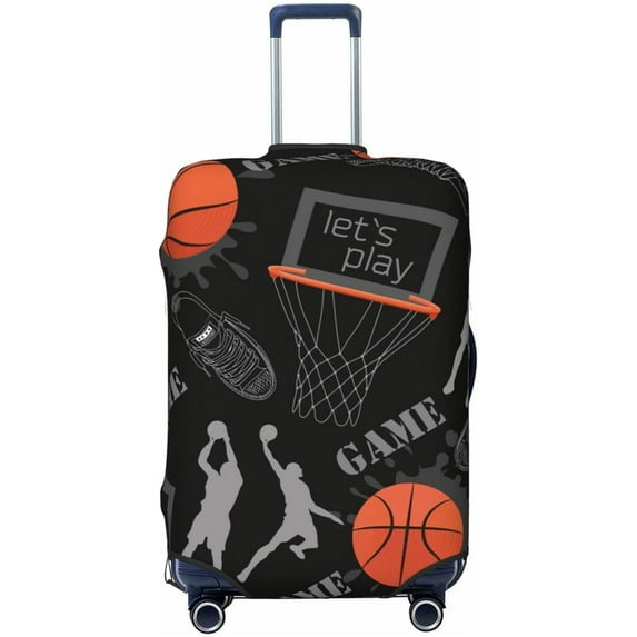 Highly Elastic Spandex Suitcase Cover Luggage Cover Protector X-Large Fits 29 to 32 Inch Sport Basketball Prints
