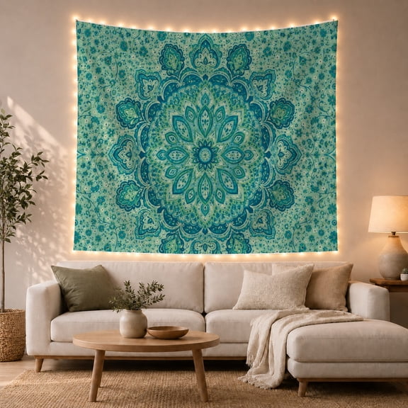 Highly Mandala Dominates with Detailed Circular Concentric, Mystical Fantasy for Space Lovers, Wall Decor, Mother'S Day Gift, Tapestry Wall Hanging for Dorm and Living Room