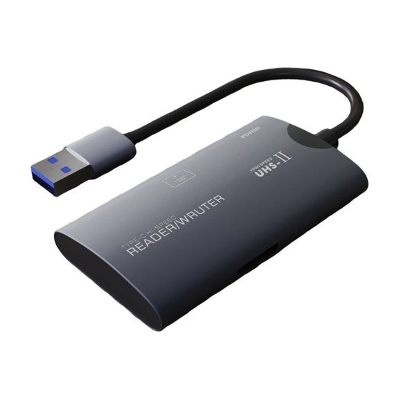 Highly Performances Double Port Card Reader USB C to TFs OTGs Capable USB A Compatibility 480Mbps Speed Automatic Detection Aluminum Alloy for Electronics