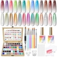 thumbnail image 1 of Highly Pigmented Blush Blending Nail Patting Gel, Professional Nail Art Kit for Home Salon, Party, Wedding, Holiday, Beginners & Women(RL 60 Corlor 1 Set), 1 of 6