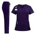 thumbnail image 1 of Highly Popular Scrub Sets in Europe, America and Southeast Asia: Ideal for Daily Work Two-Piece Uniforms, Comfortable Workwear, 1 of 6