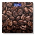 thumbnail image 1 of Highly Precision Body Scale Digital Weight Scale Battery Operated Bathroom Scale Decoration with Backlit Display(400 lbs)-Piles of Roasted Brown Coffee Beans Closeup, 1 of 4