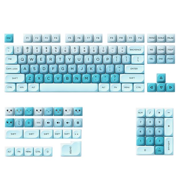Highly Profile HOA 10MM PBT+PCs Keycap Set With Smooth Texture Lipstick Keycaps For Customs Mechanical Keyboards