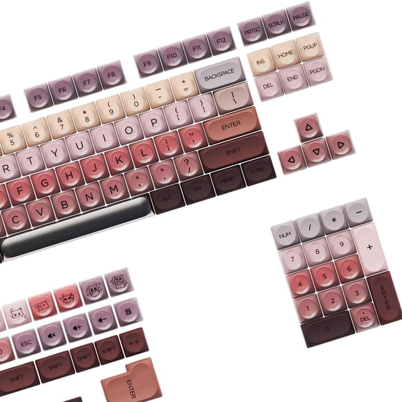 Highly Profile HOA 10MM PBT+PCs Keycap Set With Smooth Texture Lipstick Keycaps For Customs Mechanical Keyboards