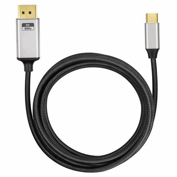 Highly Resolution USB C to DisplayPort Video Cable 8K60Hz 4K144Hz 32.4Gbps Speed