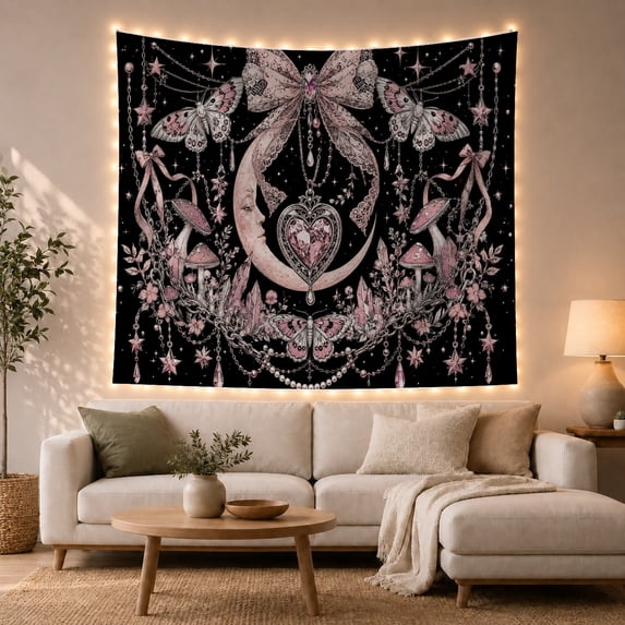 Highly Scattered Tiny with Starry Specks, Spooky Gothic for Gothic Decor Fans, Dark Art Decor Room Accent, Halloween Gift, Tapestry Wall Hanging for Bedroom and Dorm