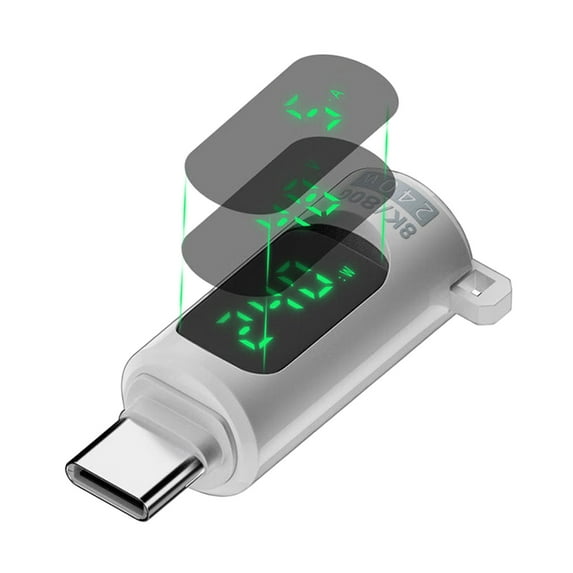 Highly Speed 80Gbps USB 4 Adapter with Digital Display USB Connectors for Voltages and Current Monitoring with Switching