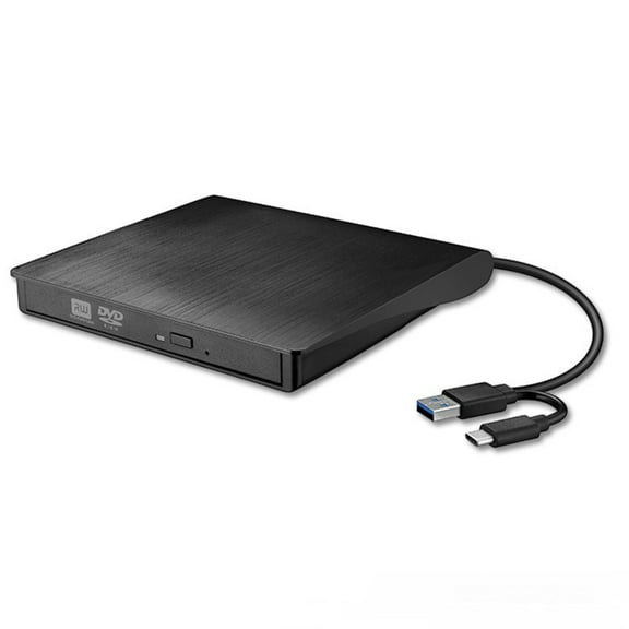 Highly Speed Double Interfaces Portable DVD Drive, DVD Player USB3.0 and Type C Interfaces for Laptops