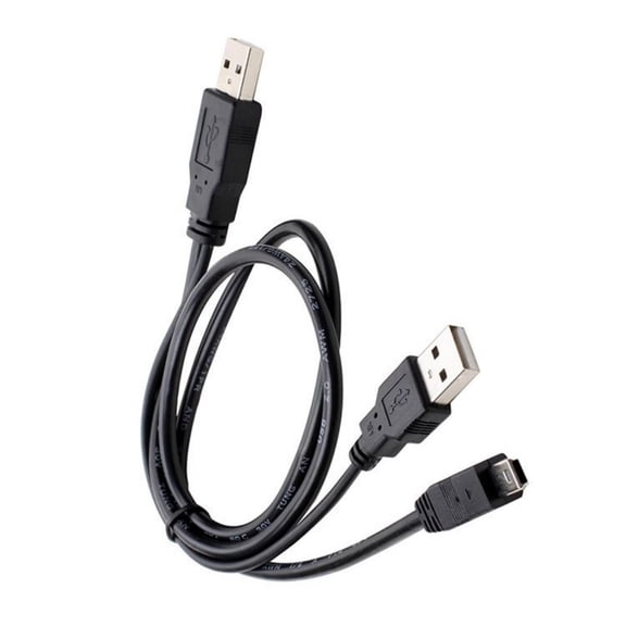 Highly Speed Double USB2.0 To 5Pin Y Splitter Cable With Extra Power For External Hard Drive Date Cable
