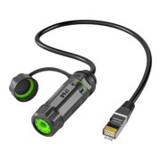 Highly Speed RJ45 Ethernet Connector,IP68 Waterproof RJ45 Coupler with Speed Data Transfer Connection,Easy Installation