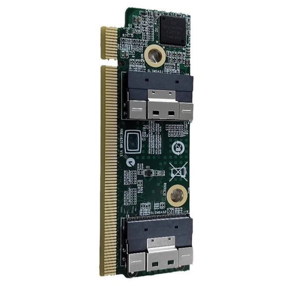 Highly Speed SFF-8654 to PCIe x16 Adapters Extension Card PCIe Adapters for 1U Server Mainboard Computer