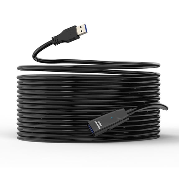 Flexible USB 3.0 Extender Cable Data Cord with Signal Boosters, USB3.0 Male to Female Connectors AntiInterference Build