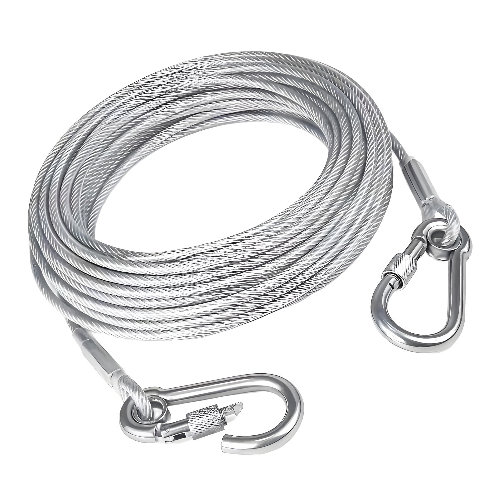 Steel Wire Rode Highly Strength 2mm Plastic Coated Steel Wire Rope Outdoors Stainless ...