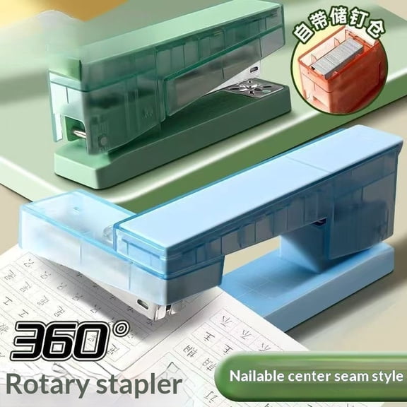 Highly attractive, 360-degree rotatable, multi-functional student-use portable stapler/binding machine for office use.