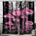 Highly detailed hyper realistic shower curtain with shiny pink