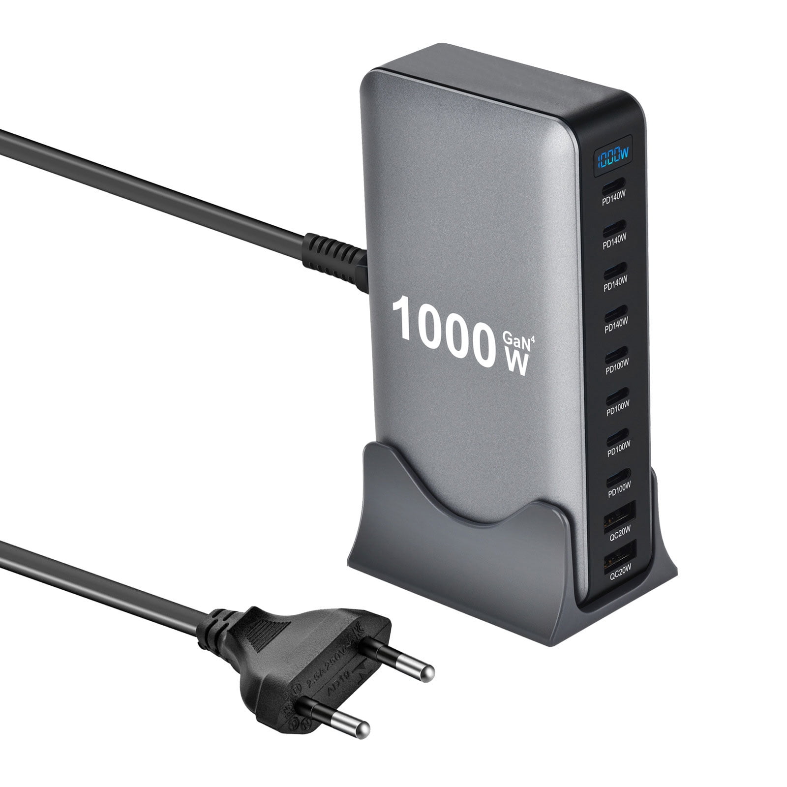 Highly speed 1000W Charging 10Port Compactly Charging Hubs Wide Device Compatibility Durability ABS Build Long Last
