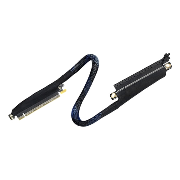 Highly speed 64GBS PCIe5.0 Graphics Risers Cable 180 Degree Rotation Design Silver Plate Connectors Enhances Cooling