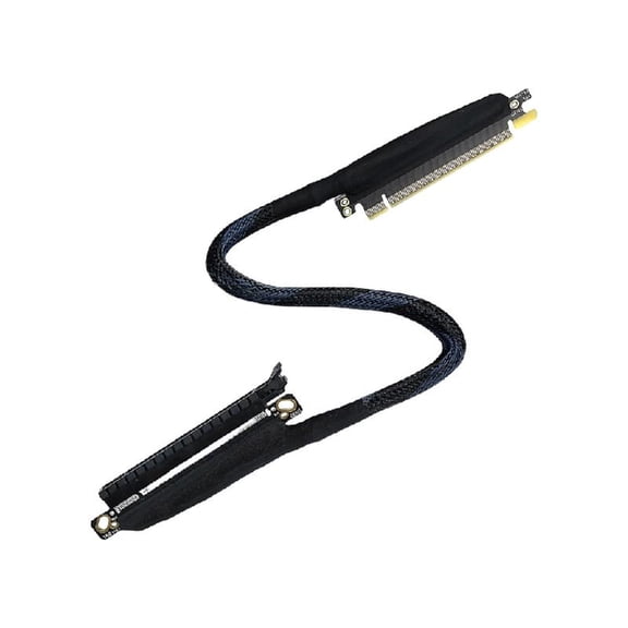 Highly speed 64GT/s PCIe5.0 Risers Cable Right Entry Braide Construction