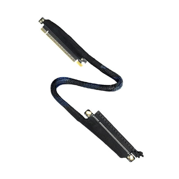 Highly speed 64GT/s PCIe5.0 Risers Cable Right Exit Braide Construction