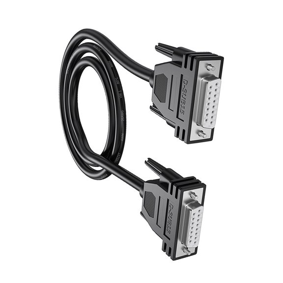 Highly speed DB15 Cable DB15 Female to Male Wire Double Shielding Technology for Reliability Data Transmission 150cm