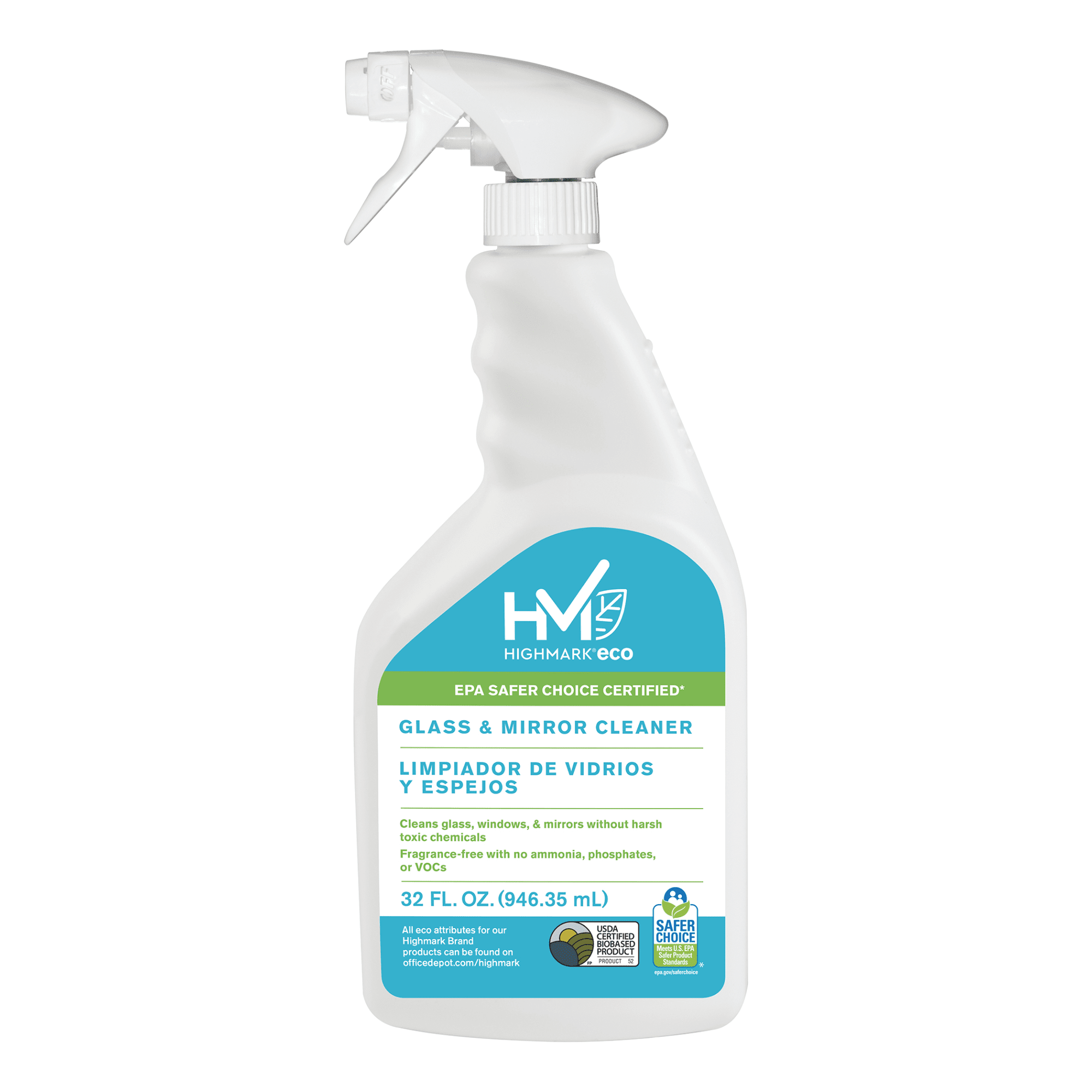 Highmark ECO Glass And Mirror Cleaner, 32 Oz