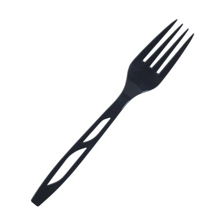 Highmark Full-Sized Plastic Forks, Black, Box Of 1000, 3585490693