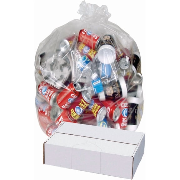 Highmark Linear Low Can Liners, 2-mil, 60 Gallons, 38" x 58", Clear, Box Of 100