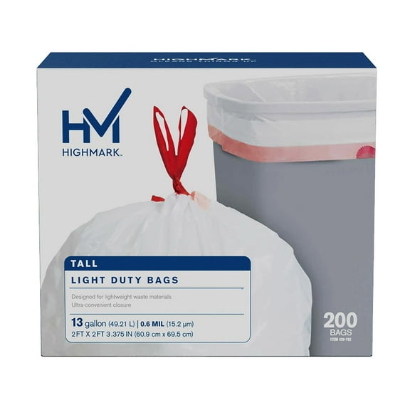 Highmark Trash Bags, 13 Gallons, Box Of 200, DP09288