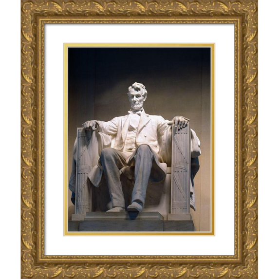 Highmith, Carol 15x18 Gold Ornate Wood Framed with Double Matting Museum Art Print Titled - Lincoln Memorial, Washington, D.C.