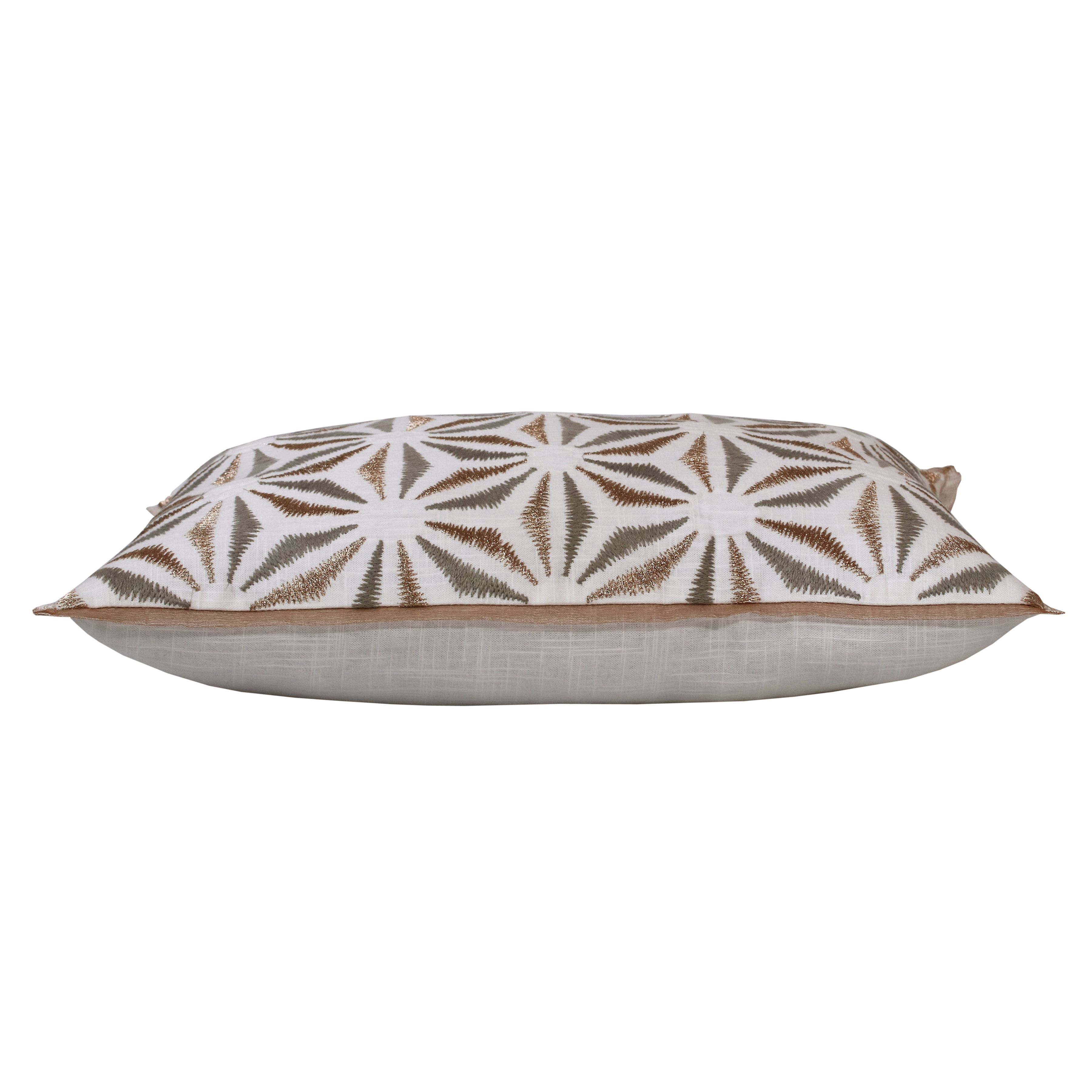LR Home Harlow Cotton Poly Filled Pillow in Gray/Brown, 14" x 20"