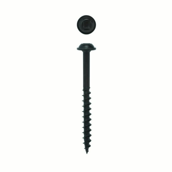 Highpoint 10 X 2-1/2  Round Washer Head Woodworking Screws Black Oxide 100 Pc