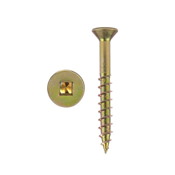 Highpoint 8 X 2-1/2 Xt Square Drive Ww Screws Flat Head Yellow Zinc 100 Pc