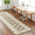 thumbnail image 1 of Highpoint Bohemian, Transitional Runner Rug - Olive, Cream - 2'6" x 8' Runner, 1 of 13