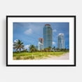 thumbnail image 1 of Highrise & Dune - Miami Florida Photography Black Framed Wall Art Print 12 x 18 inches, 1 of 4