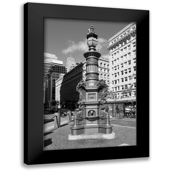 Highsmith, Carol 11x14 Black Modern Framed Museum Art Print Titled - Lottas Fountain in San Francisco California