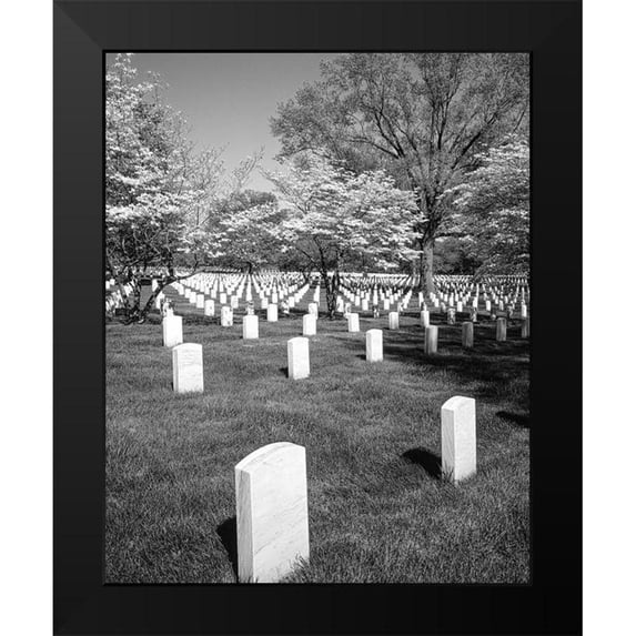 Highsmith, Carol 12x14 Black Modern Framed Museum Art Print Titled - Springtime at a Memorial Cemetery