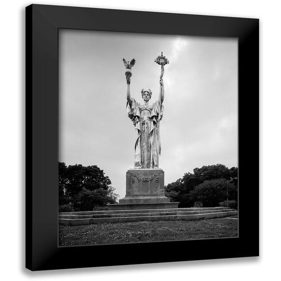 Highsmith, Carol 12x14 Black Modern Framed Museum Art Print Titled - Statue Republic for the Worlds Columbian Exposition Chicago Illinois