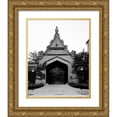 thumbnail image 1 of Highsmith, Carol 12x14 Gold Ornate Wood Framed with Double Matting Museum Art Print Titled - Entry gate to the University of Chicago Illinois, 1 of 4
