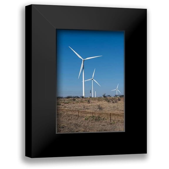 Highsmith, Carol 13x18 Black Modern Framed Museum Art Print Titled - Wind turbines in Shackelford County, TX, northeast of Abilene