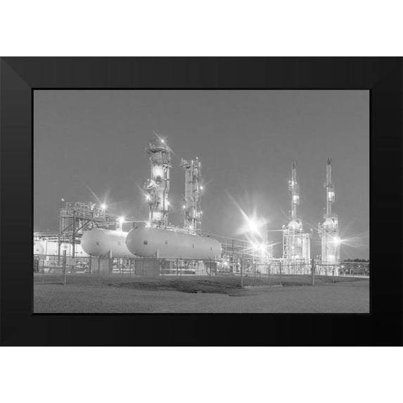 Highsmith, Carol 14x11 Black Modern Framed Museum Art Print Titled - A refinery in Pascagoula-Mississippi