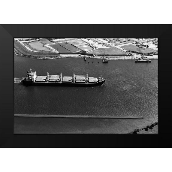 Highsmith, Carol 14x11 Black Modern Framed Museum Art Print Titled - Houston Ship Channel Texas