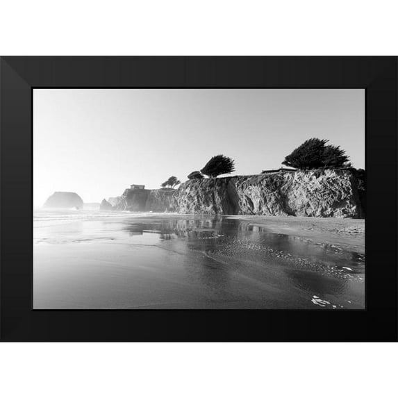 Highsmith, Carol 14x11 Black Modern Framed Museum Art Print Titled - Route 1 along the Pacific Ocean in Northern California