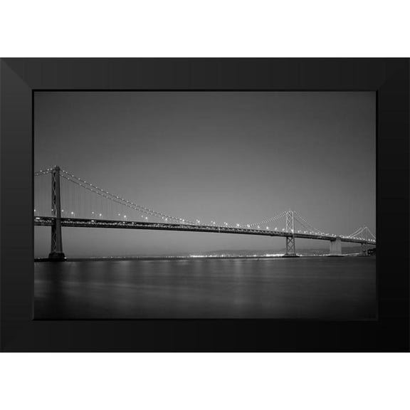 Highsmith, Carol 14x11 Black Modern Framed Museum Art Print Titled - San Francisco Oakland Bay Bridge-USA