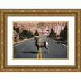 thumbnail image 1 of Highsmith, Carol 14x11 Gold Ornate Wood Framed with Double Matting Museum Art Print Titled - A Bighorn Sheep in Colorado National Monument-Mesa County-Colorado, 1 of 4