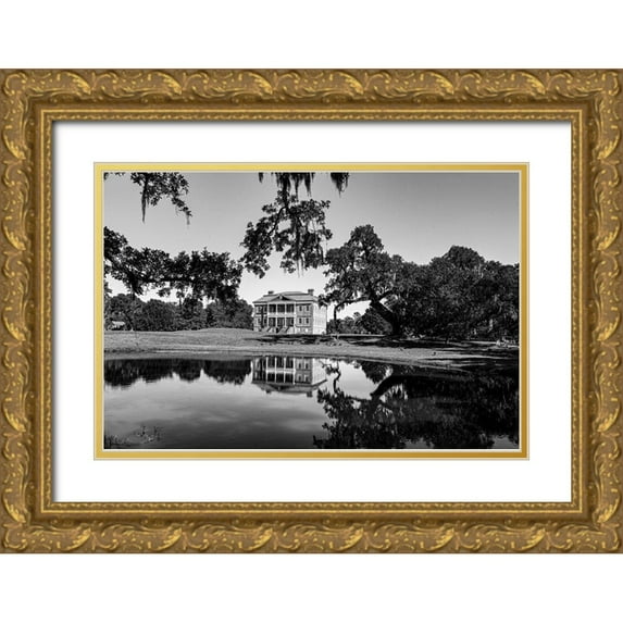 Highsmith, Carol 14x11 Gold Ornate Wood Framed with Double Matting Museum Art Print Titled - Plantation in Charleston-South Carolina